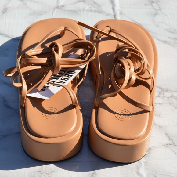 Urban Outfitters Platform Thong Wrap Sandals Size 9M - Picture 5 of 10